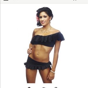 NICOLITA SWIMWEAR - RUMBA RUFFLES SUIT BLACK