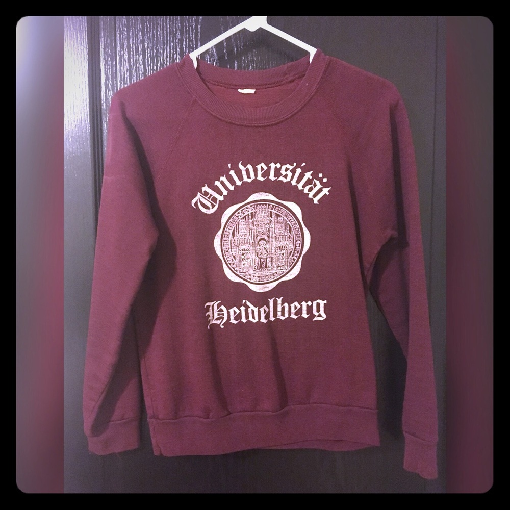Retro Maroon Heidelberg University Sweatshirt