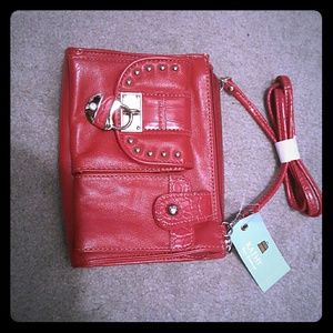 Red, crossbody mini bag