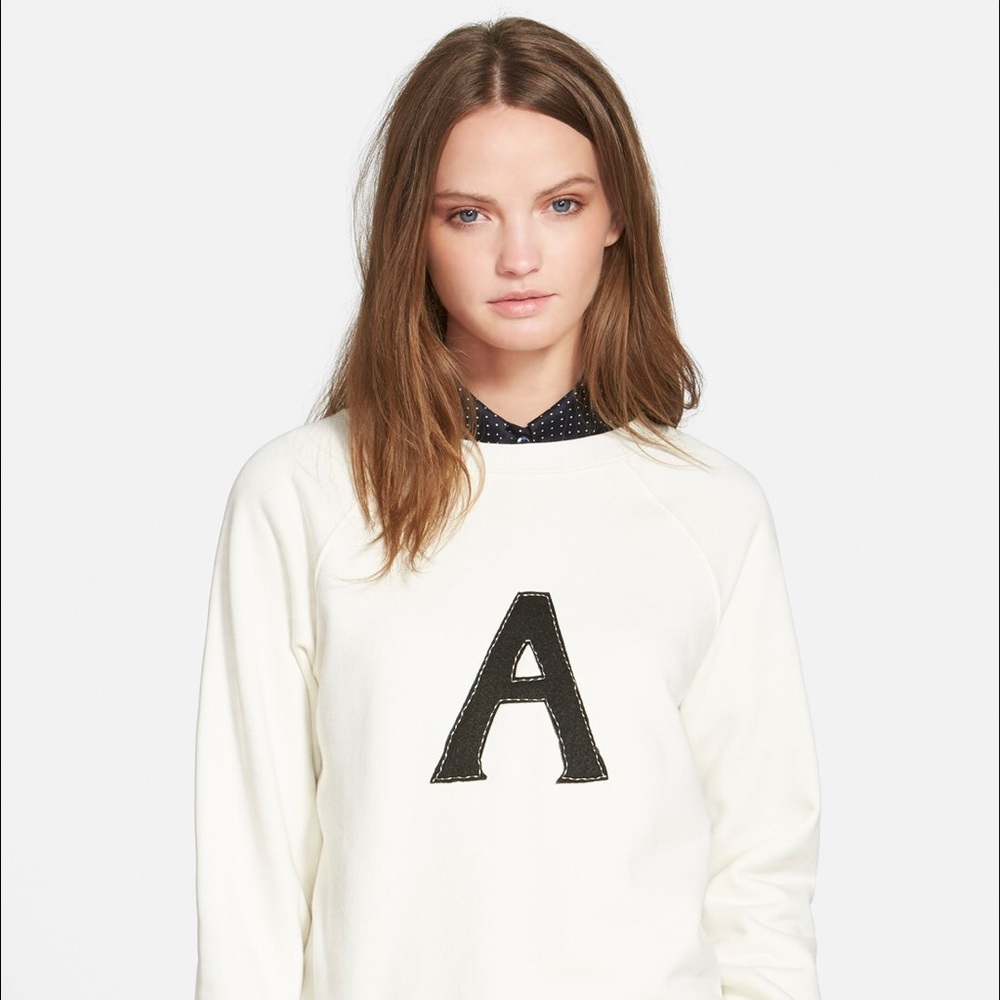 Alexa Chung for AG Scarlet A Sweatshirt size XS