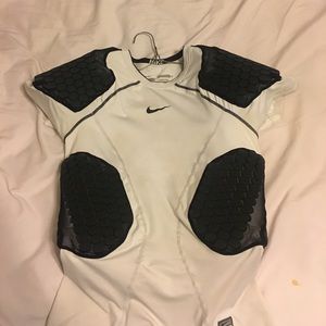 Padded football compression shirt