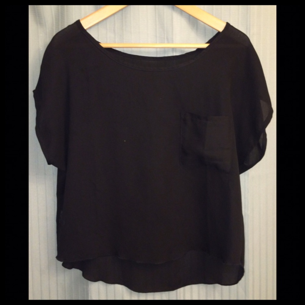Sheer Black Top