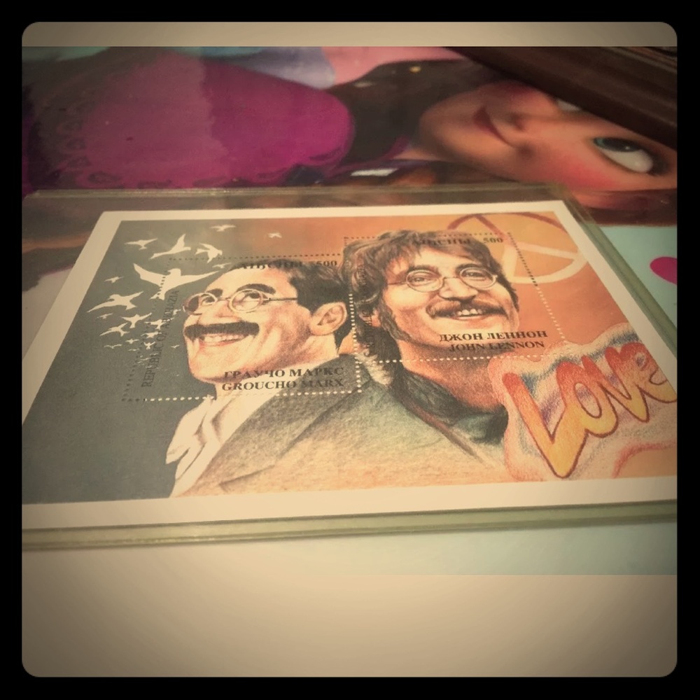 COLLECTIBLE RARE JOHN LENNON AND GROUCHO MARX 1980