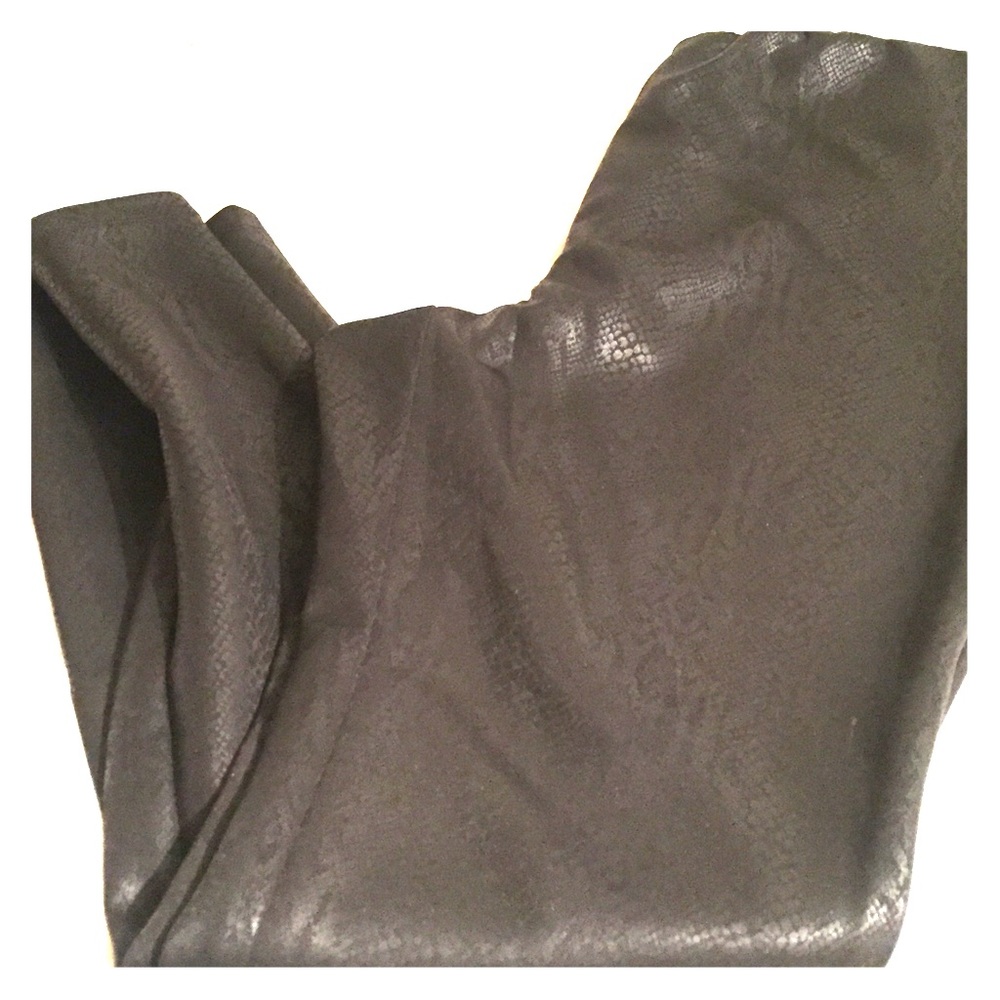 Black (non-Leather) Snake Skin Print pants