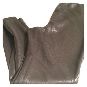 Black (non-Leather) Snake Skin Print pants
