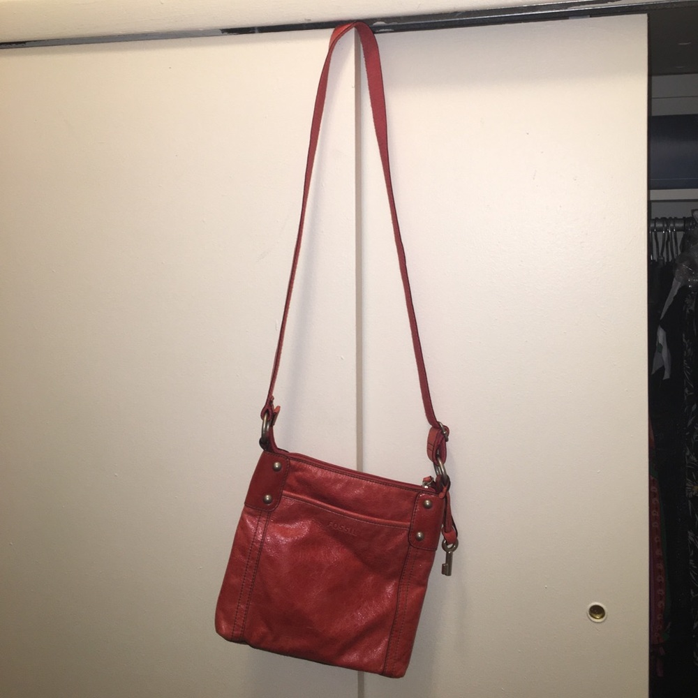 Fossil cross body handbag (coral)