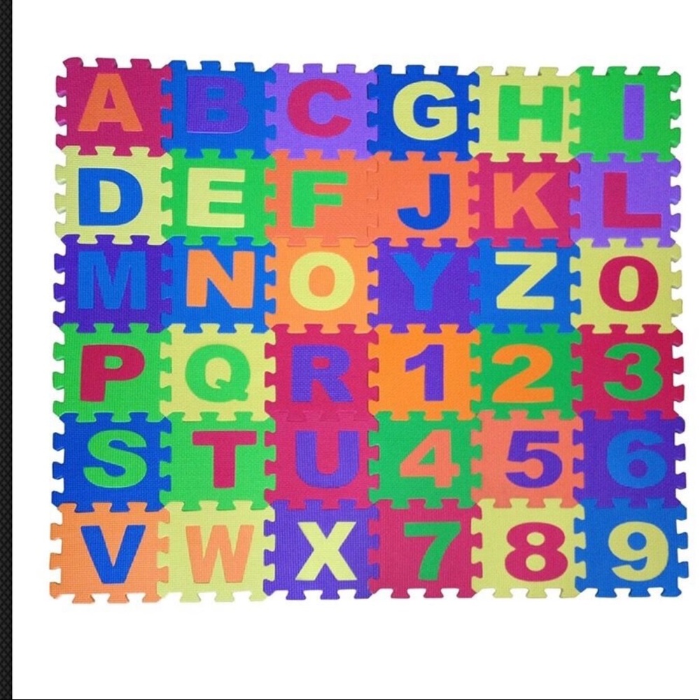 New 36 BLOCKS Puzzle Mat Learning ABC