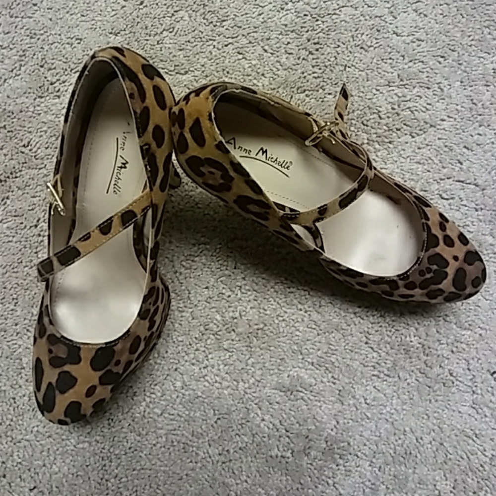Leopard print stilettos