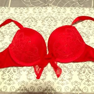 Victoria Secret Bra Red Bow with Rhinestones!!! ✨