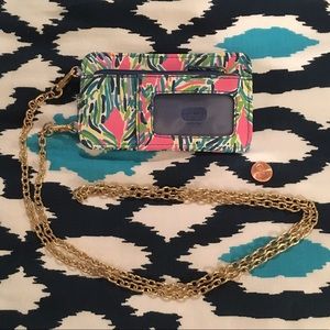 Authentic Lilly Pulitzer Wallet with Gold Chain