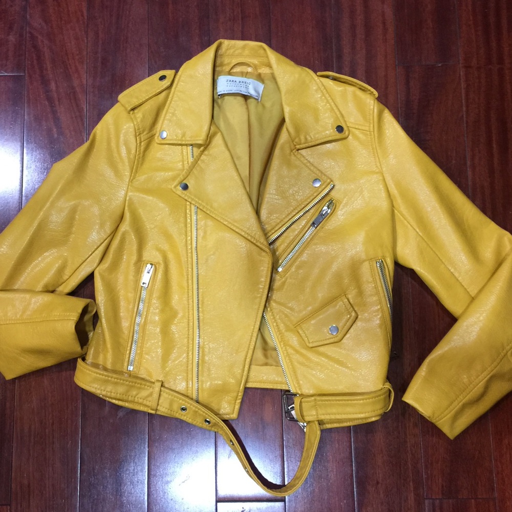 Zara Faux biker leather jacket - XS