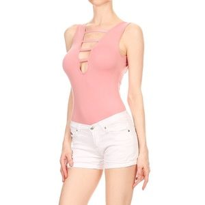 VEGAS Mauve cutout bodysuit