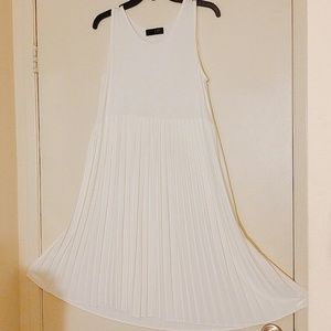 [NEW] Luxury Off white Pleated Dress