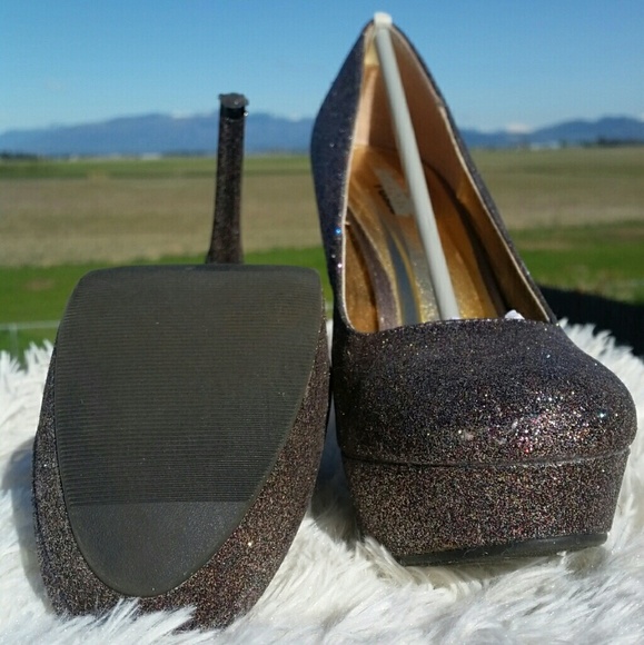 Reduced for sale!  Multi-Color, Glitter, 5" Heels - Picture 3 of 6
