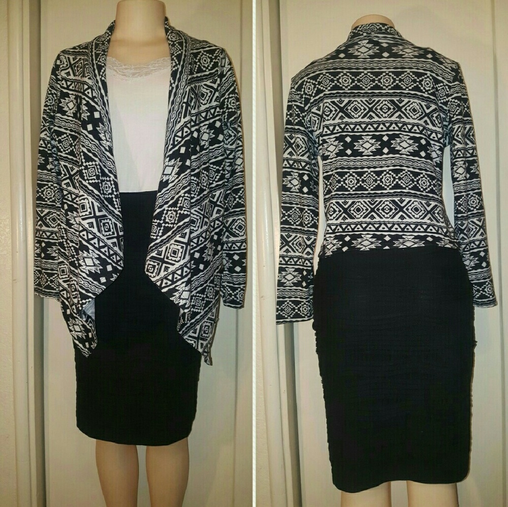 Pencil skirt with cardigan top