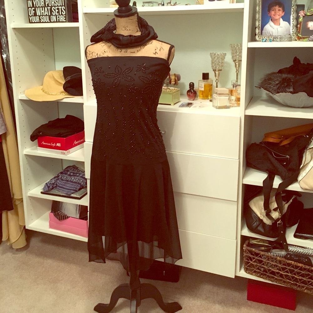 Venus dress with beadwork