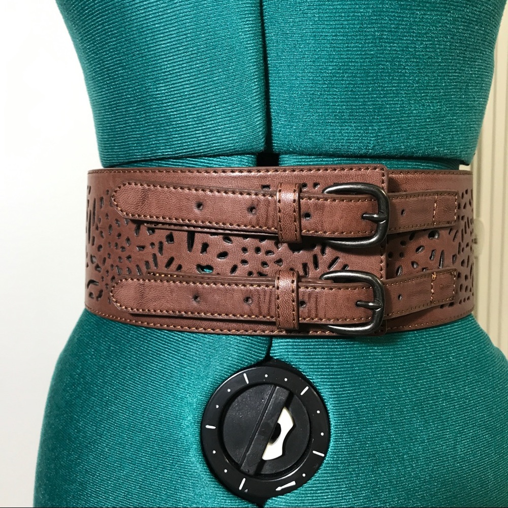 Faux Leather wide belt