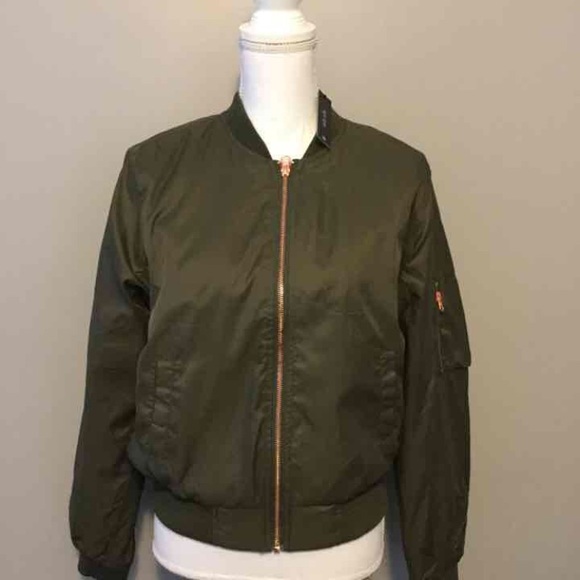 Olive Green Bomber - Picture 2 of 4