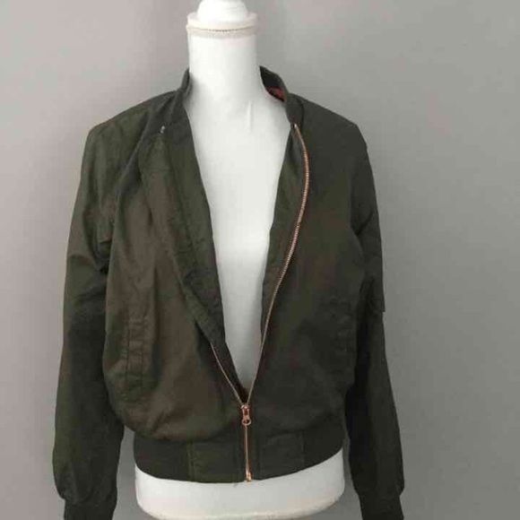 Olive Green Bomber - Picture 3 of 4