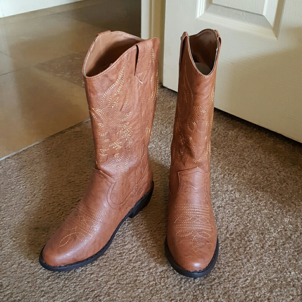 Shoes 18 Womens Faux Leather Western Cowboy Boots