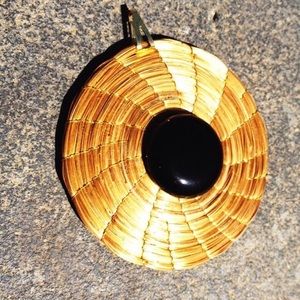 Handmade Golden Grass Brazilian Pendant