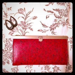 ✨NWT✨ NORDSTROM red floral wallet clutch