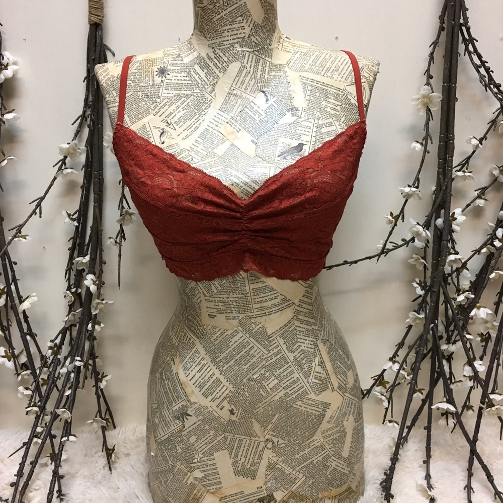 Orange Lace Bralette