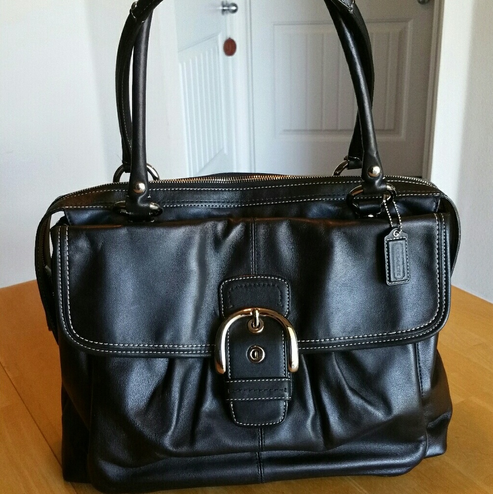 Coach Black Leather Bag
