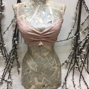 Powder Pink Lace Bralette