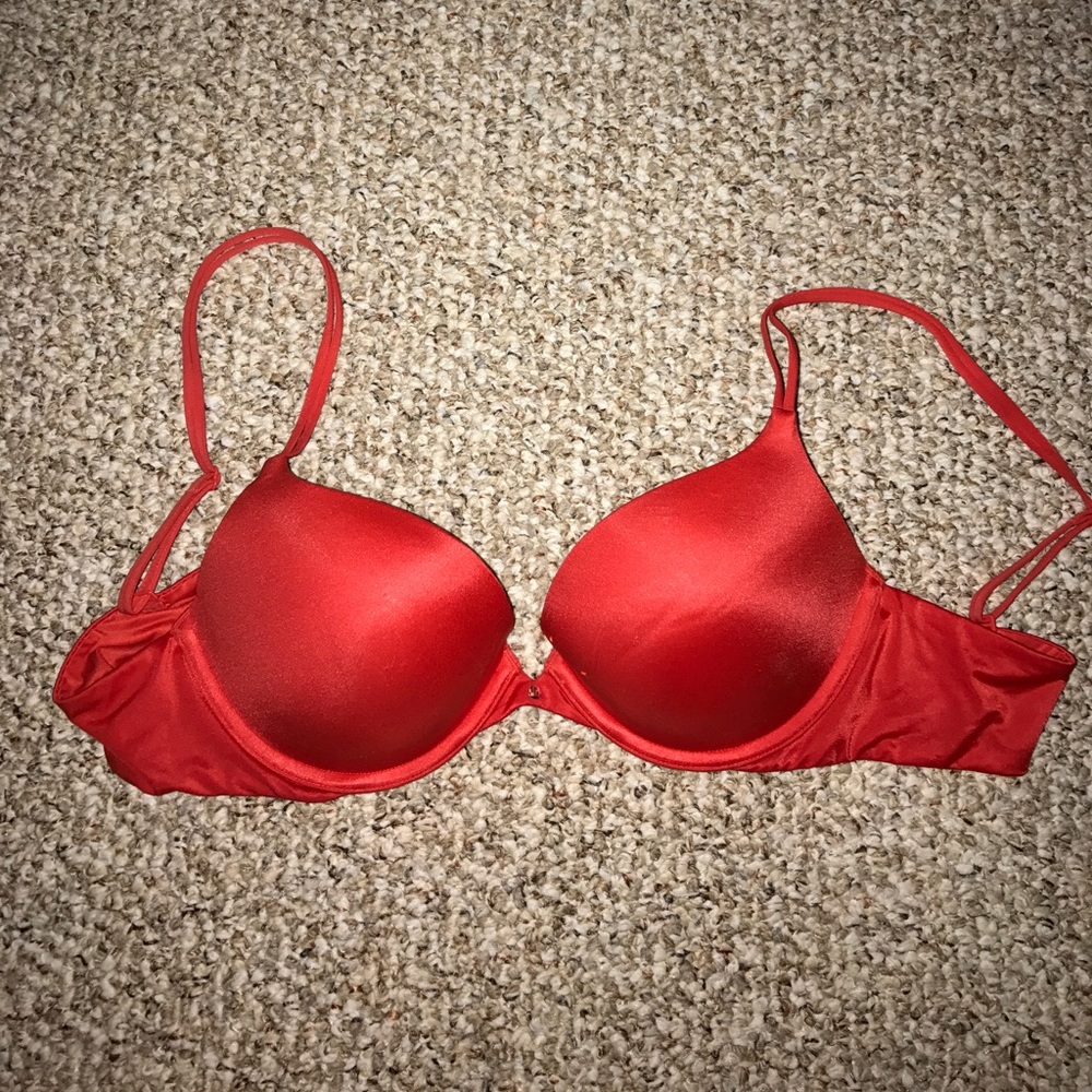 Red Victoria's Secret Push Up Bra 36B