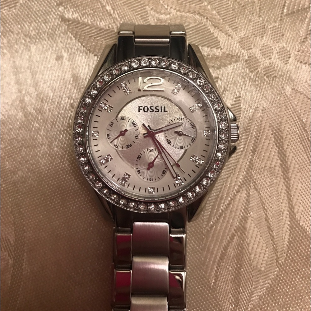 Fossil Riley stainless steel watch