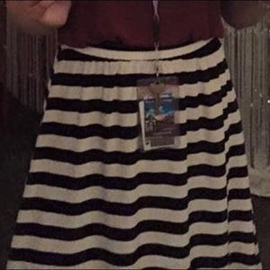 Striped H&M (a little over knee-length) Skirt