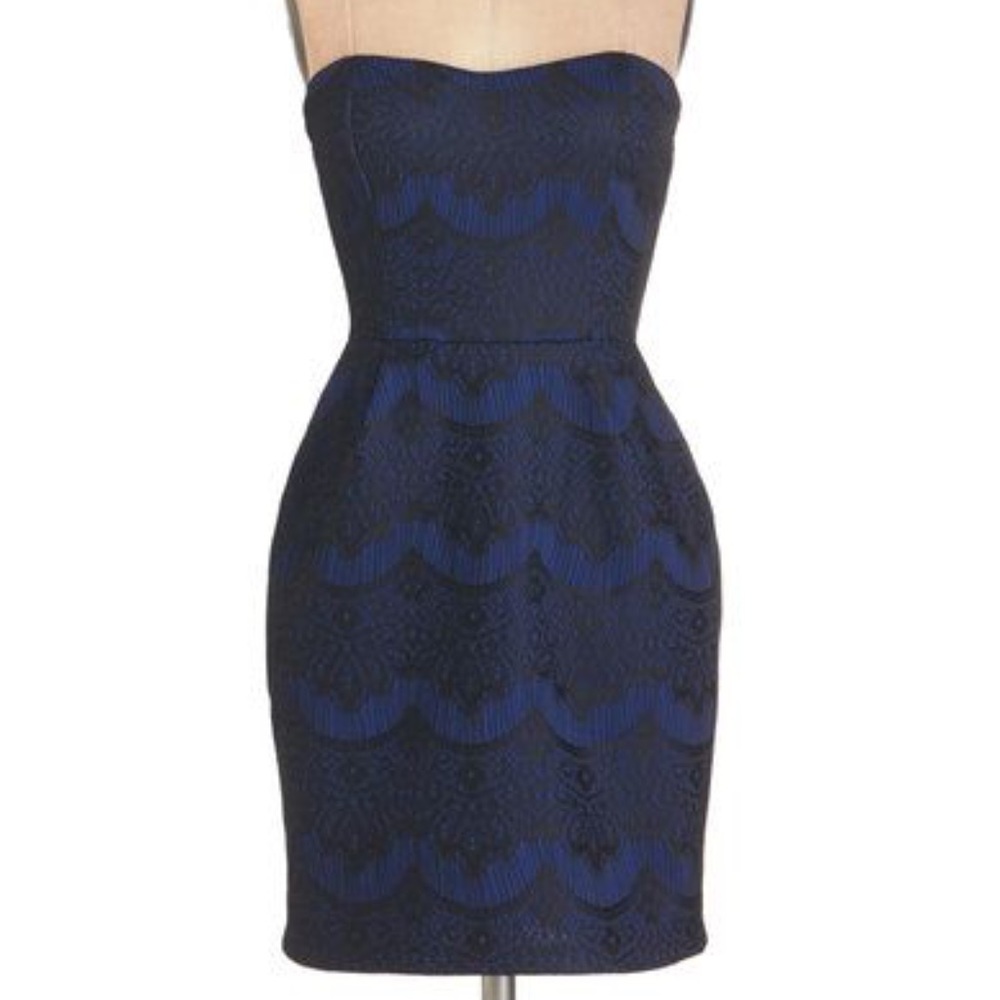 ModCloth Midnight Blue & Black Dress w/ Pockets