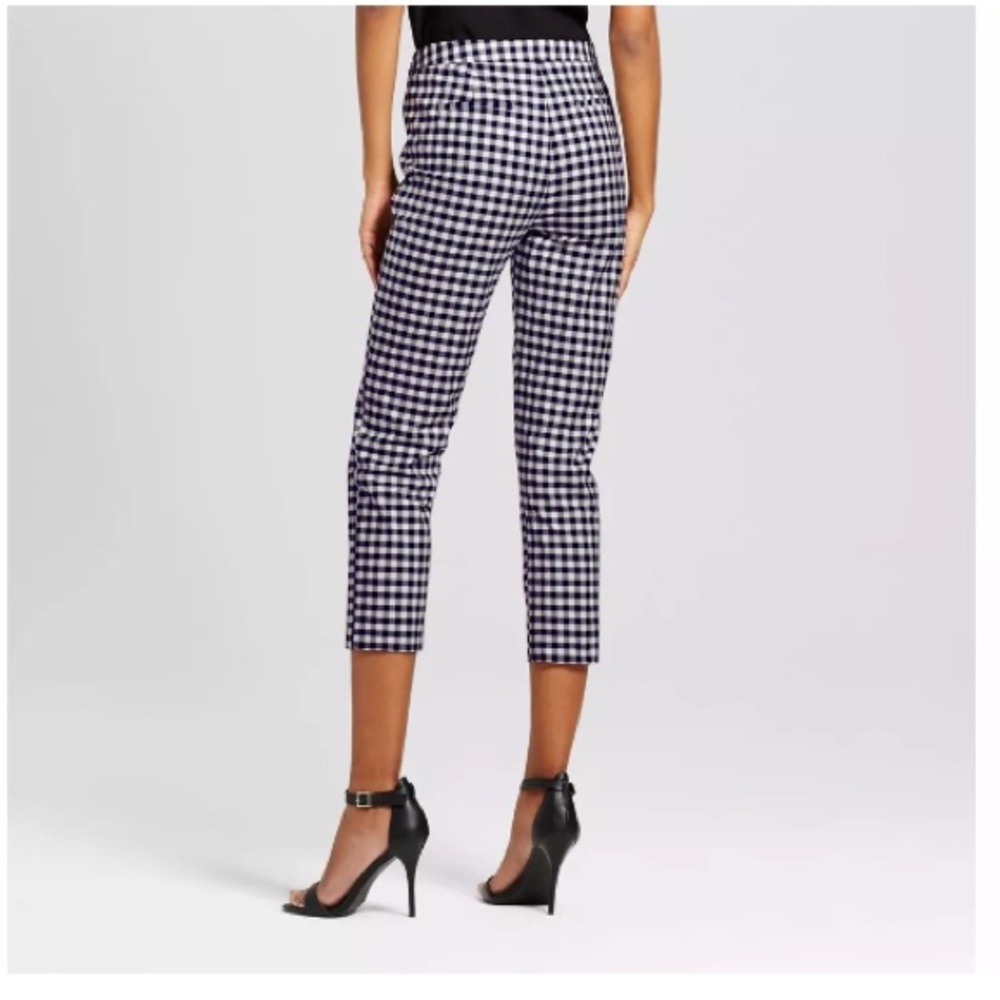 Victoria Beckham Target Blue & White Gingham Pant