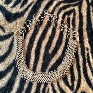 Sterling silver choker. Adjustable size.