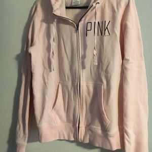 Pink zip up sweatshirt