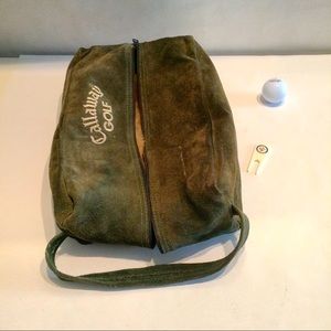 Callaway suede leather shoe bag furry lined🏌🏻‍♀️