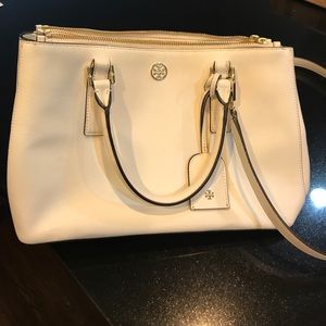 Tory Butch Robinson double zip tote