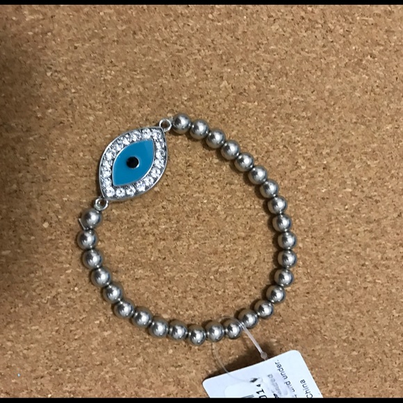 Evil Eye Rhinestone Bracelet - Picture 2 of 4