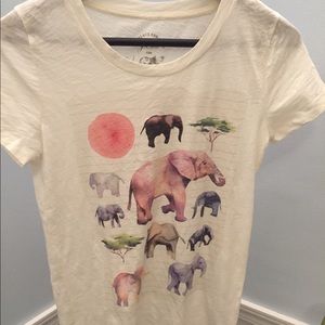 J Crew 'Save The Elephants' top