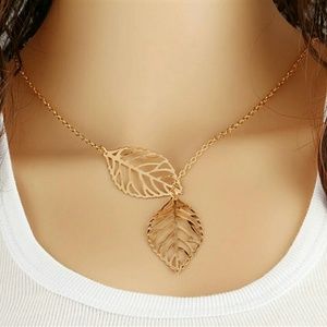 Filigree Delicate Gold Leaf Necklace