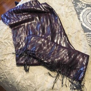 Shimmery purple scarf