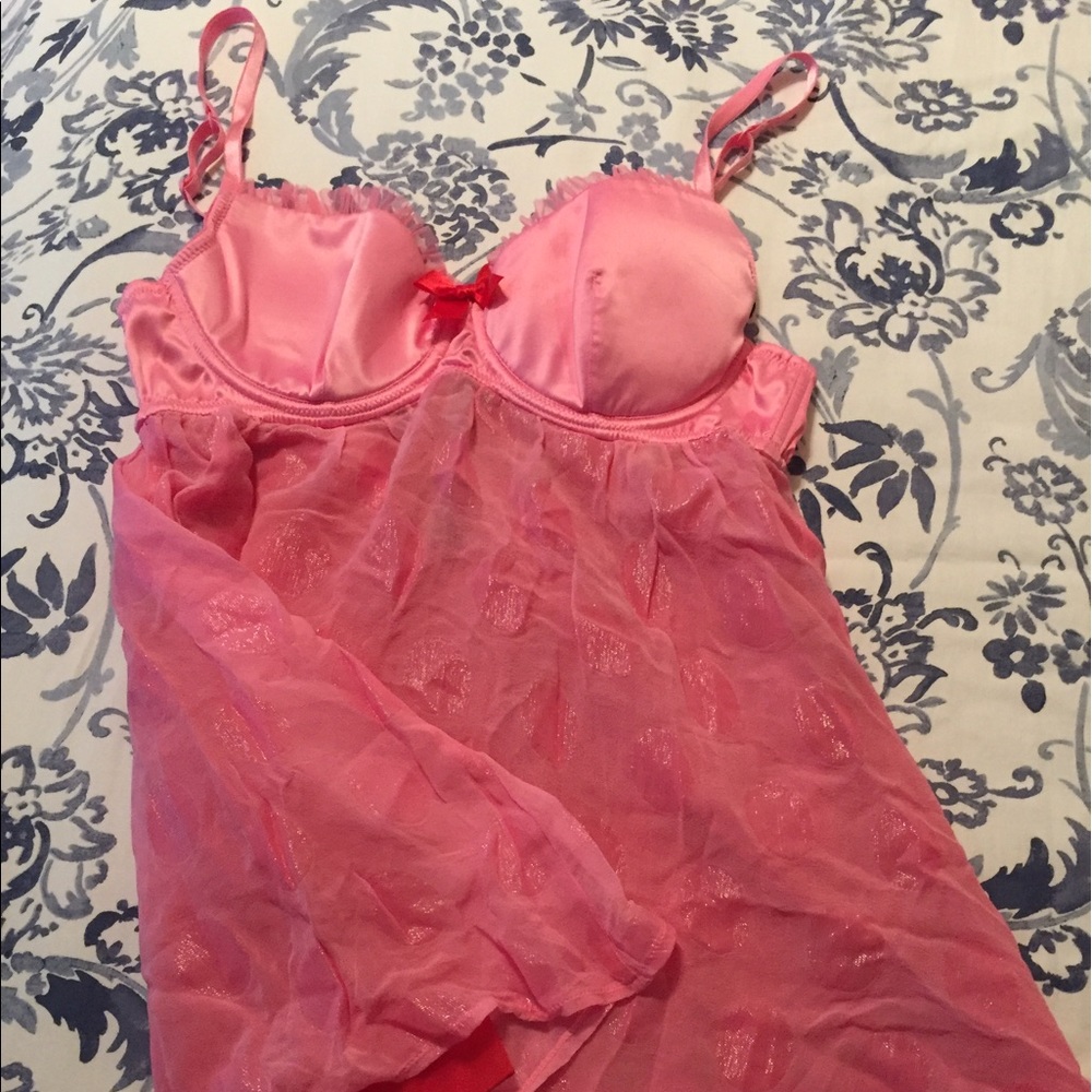 Victoria Secret pink and red lingerie nighty
