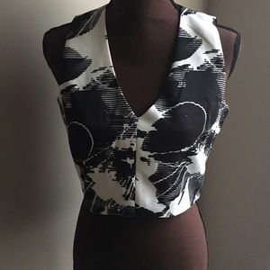 Lucy Paris black and white crop top size M