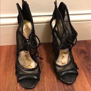 Sex gun smoke metallic booties/pumps