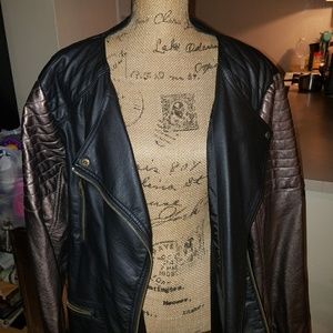 Faux Leather Moto Jacket