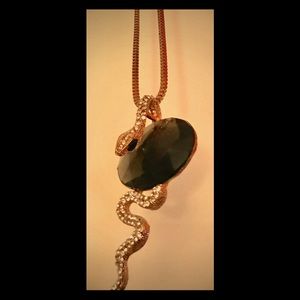 Snake charm necklace