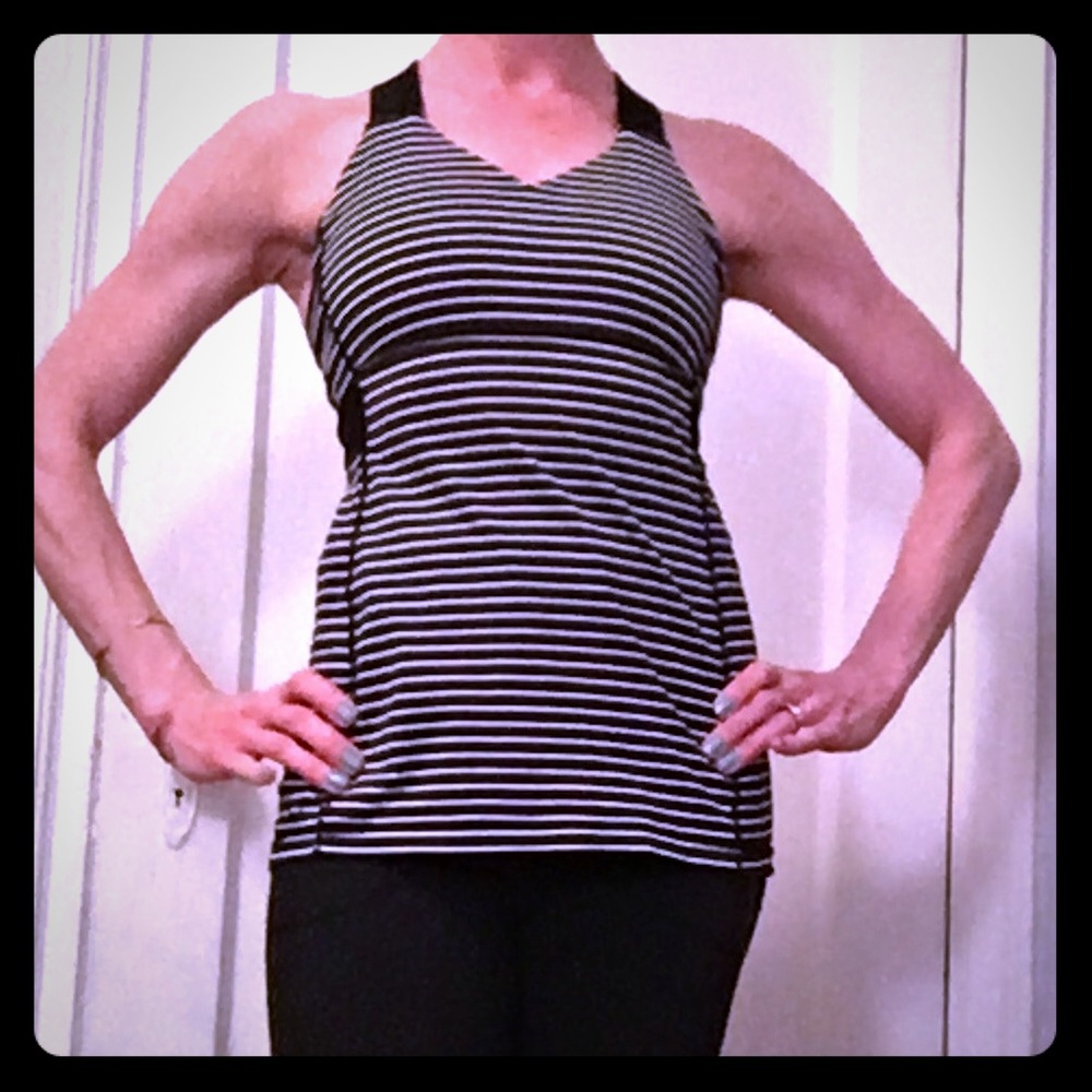 Lululemon striped crossback tank