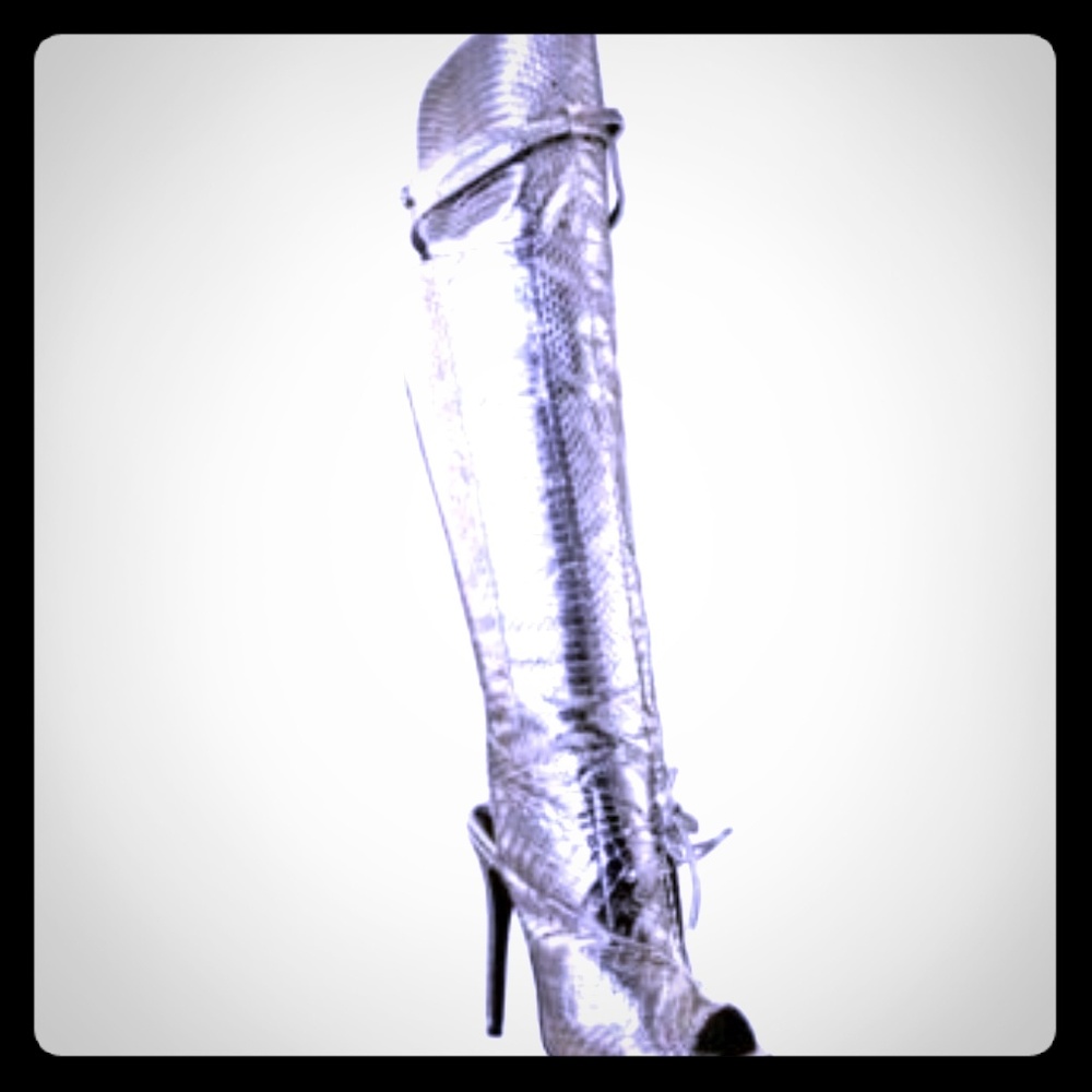 Silver boots