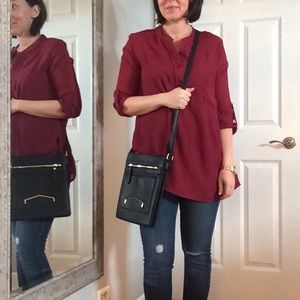 Burgundy tunic top